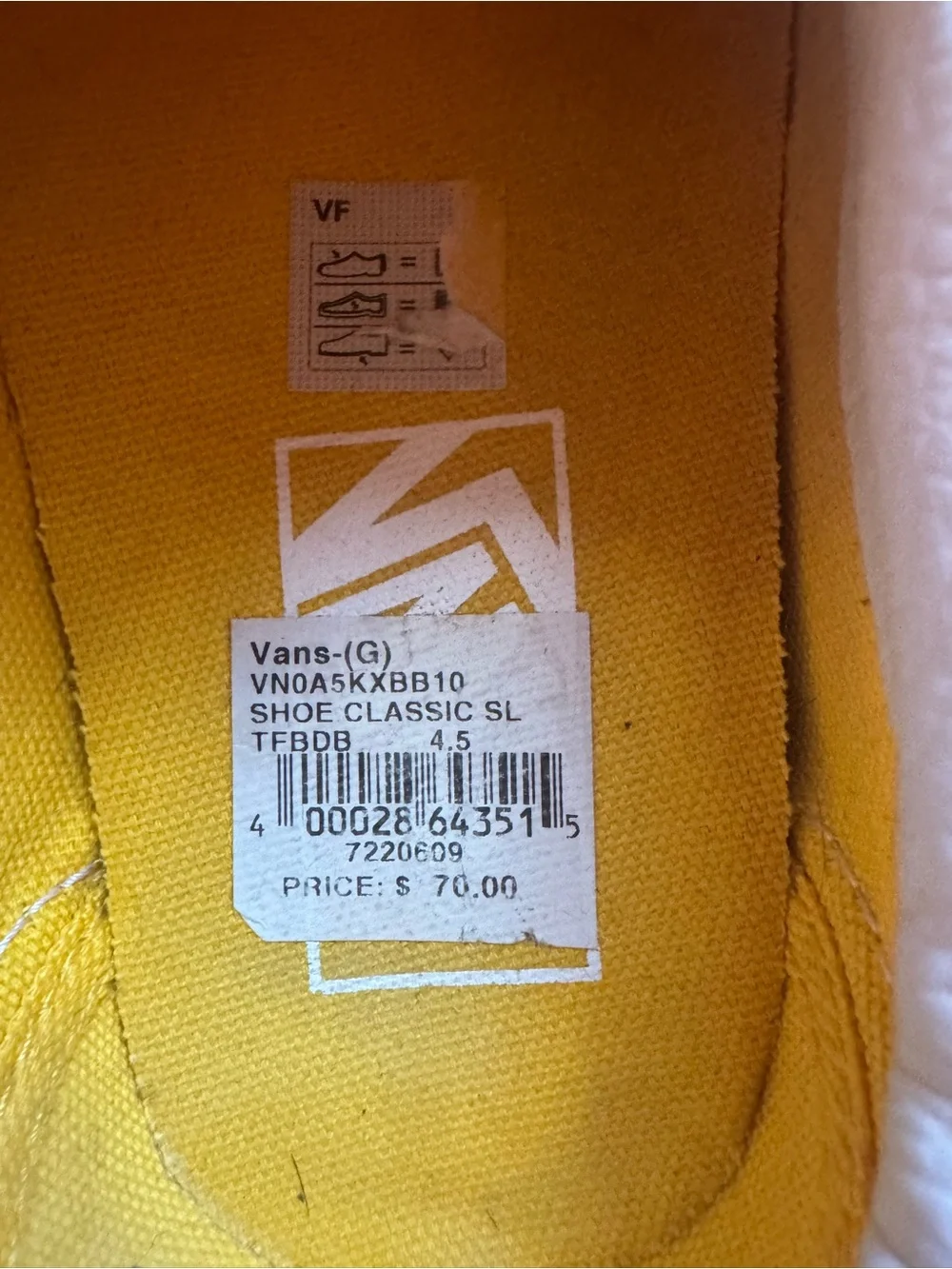 Vans Yellow Slip-On Platform Sneakers size 6.5 women’s
